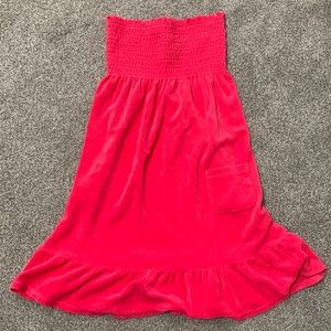 Juicy couture hot pink terry swim suit coverup